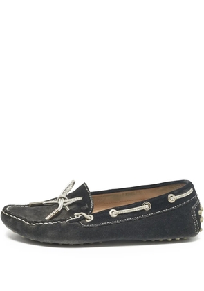 Tod's Vintage suede boat shoes - Blue