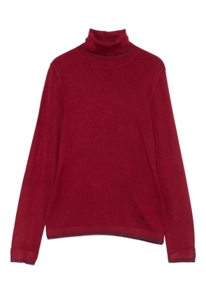 LIU JO roll-neck glitter-detail jumper - Red