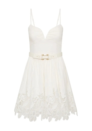 Rebecca Vallance Montreux min lace belted dress - White