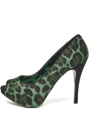 Dolce & Gabbana Pre-Owned 2024 130mm leopard-print pumps - Green