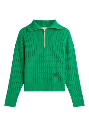 Tommy Hilfiger cable-knit zip sweater - Green