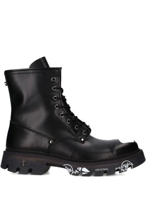 Premiata Brixton lace-up metal boots - Black