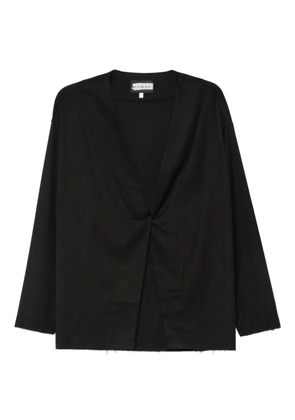 HAMZA twist-front cardigan - Black