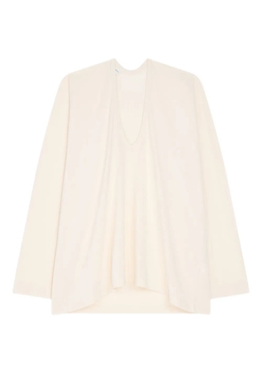 DRIES VAN NOTEN V-neck cotton tee - Neutrals