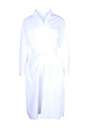 Hermès Pre-Owned cotton belt shirt dress - White