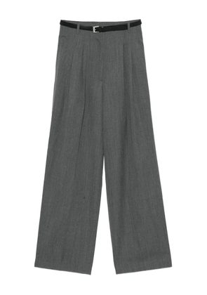 Juun.J belted pleated trousers - Grey