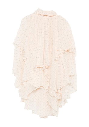 ZIMMERMANN pleated polka-dot blouse - Neutrals