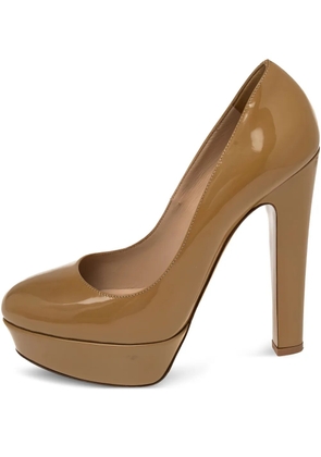 Valentino Garavani Pre-Owned 145mm leather pumps - Neutrals