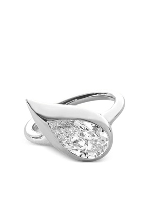 Jewels Aficionado small 14K white gold Mika lab-grown diamond pinky ring