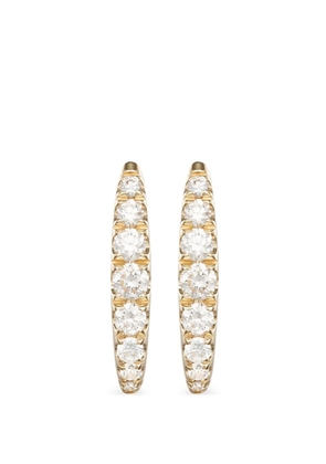 Melissa Kaye Gold Diamond Hoop Earrings - Yellow