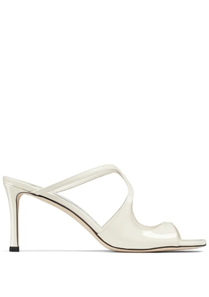 Jimmy Choo Anise 75mm patent-leather mules - White