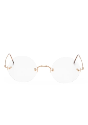 Lunor Classic round-frame glasses - Gold