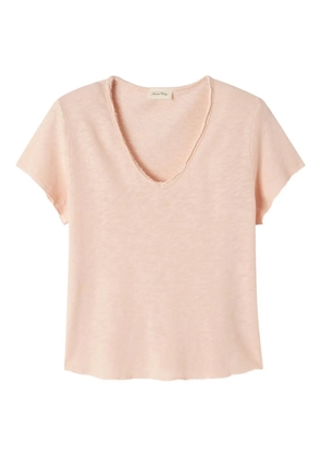 American Vintage Sonoma brushed v-neck T-shirt - Pink