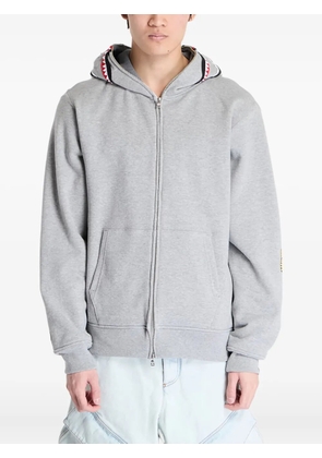 A BATHING APE® shark-hood zip-up hoodie - Grey
