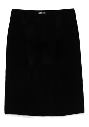 Prada velvet midi skirt - Black