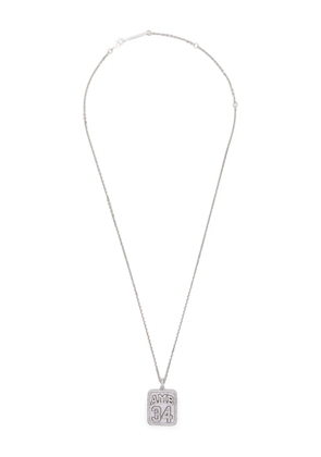 AMBUSH logo-plaque necklace - Silver