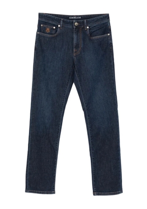 Corneliani logo-patch jeans - Blue