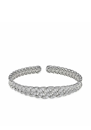 Jewels Aficionado 18kt white gold diamond cuff bracelet - Silver