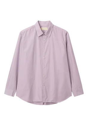 Man On The Boon. garment-washed poplin shirt - Purple