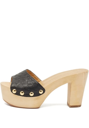 Giuseppe Zanotti Vintage croc-embossed platform sandals - Black