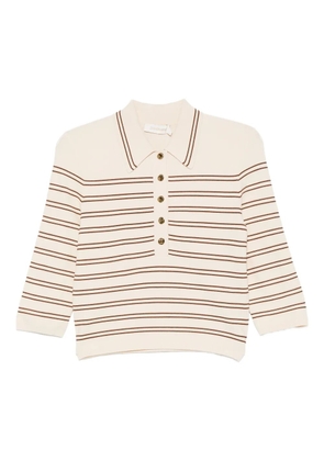 ZIMMERMANN striped polo top - Neutrals