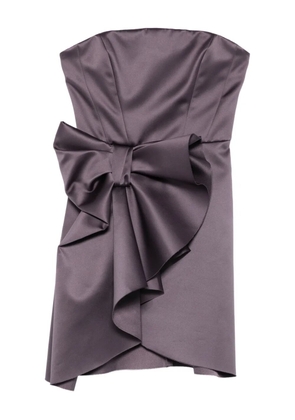Viktor & Rolf bow-embellishment mini dress - Purple