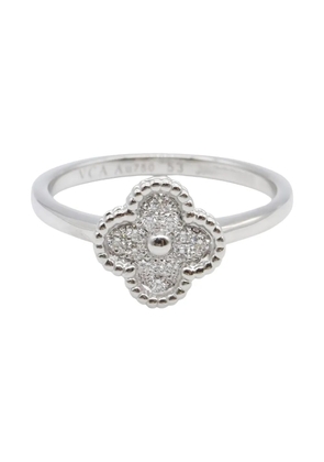 Van Cleef & Arpels Pre-Owned 2010s 18k white gold diamond sweet alhambra ring - Silver