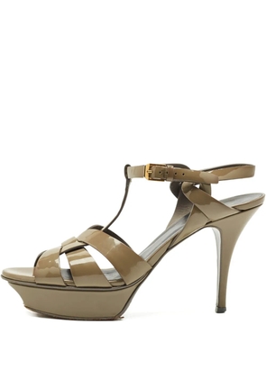 Saint Laurent Pre-Owned Tribute platform sandals - Neutrals