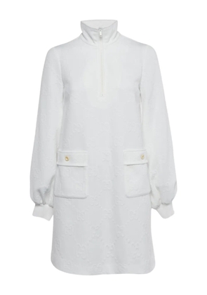 Gucci Pre-Owned monogram high-neck mini dress - White