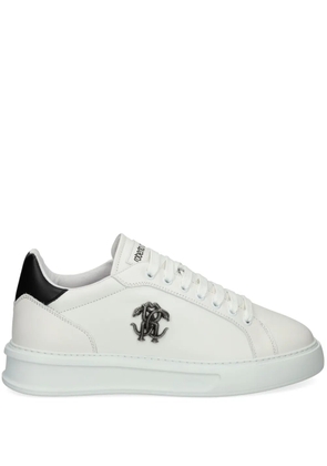 Roberto Cavalli logo-plaque trainers - White