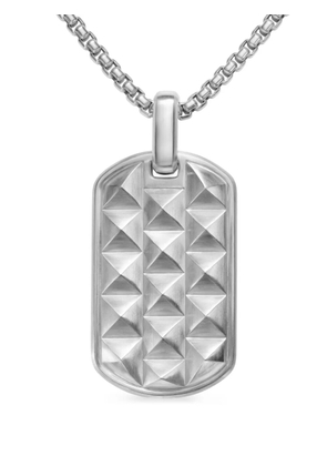 David Yurman sterling silver Pyramid tag (35mm)