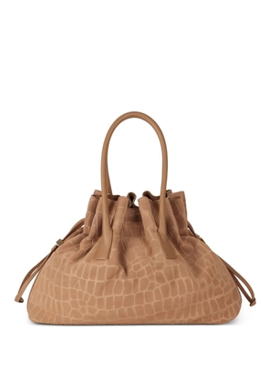Elisabetta Franchi crocodile-print tote bag - Neutrals