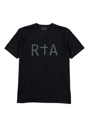 RTA crystal cross Liam T-shirt - Black