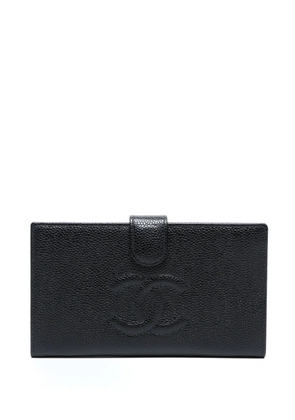 CHANEL Pre-Owned 2003-2004 interlocking-CC wallet - Black