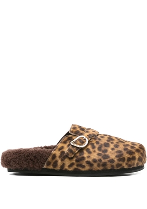 Ancient Greek Sandals Vasilitsa leopard-print mules - Brown