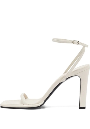The Row Pre-Owned 100mm block-heel square-toe sandals - White