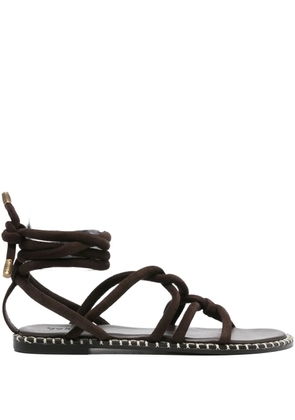 Ba&Sh Cuba leather lace-up sandals - Brown