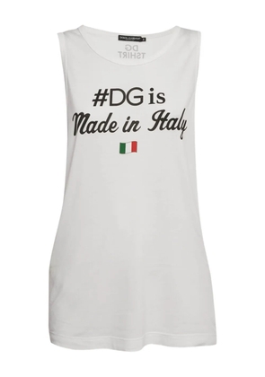 Dolce & Gabbana Pre-Owned DG-print tank top - White