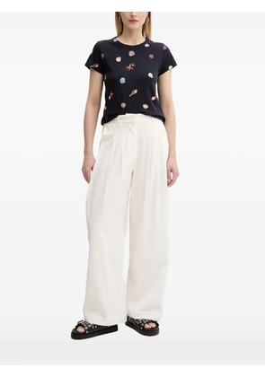 rag & bone seashell-print T-shirt - Black