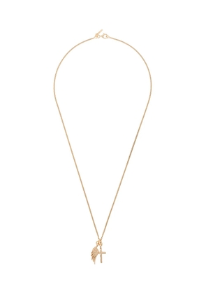 Emanuele Bicocchi cross wing pendant necklace - Gold