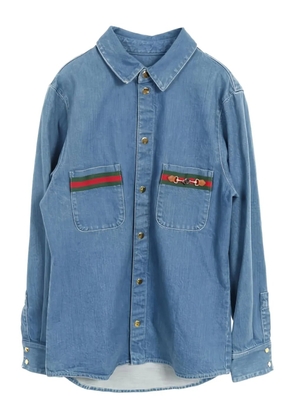 Gucci Pre-Owned sherry-line denim shirt - Blue