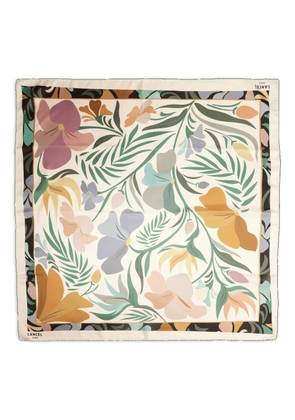 Lancel Reve de Fleurs-print square scarf - Green