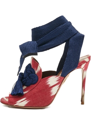 Aquazzura open-toe tassel sandals - Red