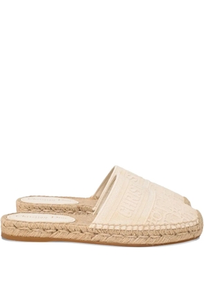 Christian Dior Pre-Owned embroidered flat mules - Neutrals