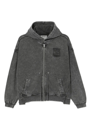 Musium Div. logoed cotton hoodie - Grey