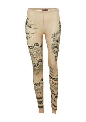 Jean Paul Gaultier Pre-Owned x KNWLS tattoo leggings - Neutrals