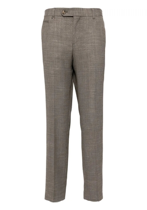 BOSS pressed-crease tapered trousers - Brown