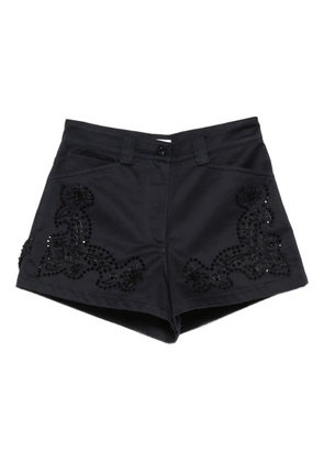 SANDRO embroidered shorts - Blue