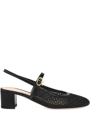 Gianvito Rossi Francoise buckle-strap heeled pumps - Black