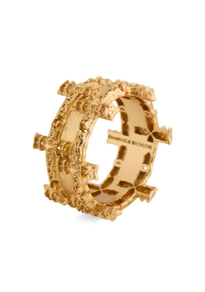 Emanuele Bicocchi Notre-Dame cross double-band ring - Gold